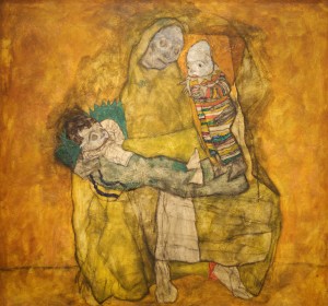Mother with two children